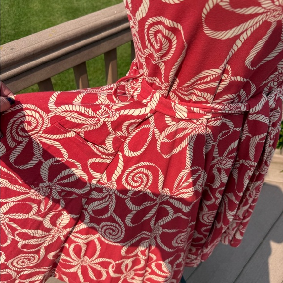 Effie's Heart Red and White Floral Midi Dress - Picture 5 of 5